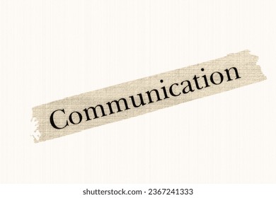 Communication in English vocabulary language heading and word title and meaning with reference to British wildlife and countryside in sepia - Shutterstock ID 2367241333