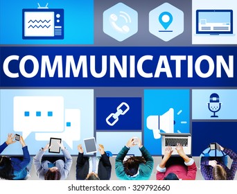 Communication Instant Messaging Chatting Talking Concept Stock Photo ...