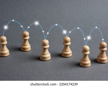 Communication, interaction, information exchange and dissemination of ideas in business or society. Transmission of information, trends, news or rumors spread. Exchange of information and experience. - Shutterstock ID 2204174239