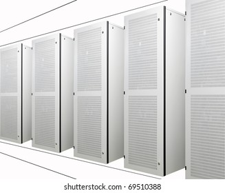 The communication and internet network server - Shutterstock ID 69510388