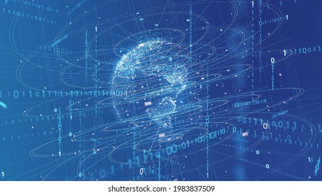 Communication network concept. Digital transformation.