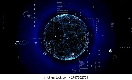 Communication network concept. Digital transformation.