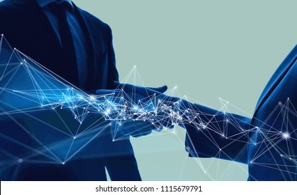 Communication network concept. Partnership of business. - Shutterstock ID 1115679791