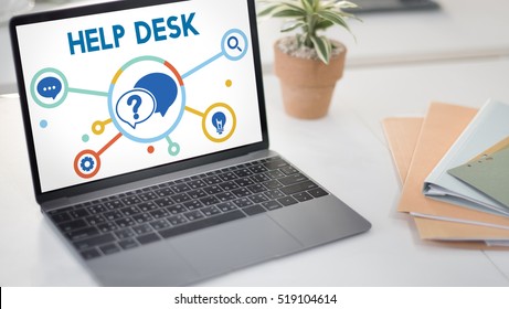 Communication Service Help Desk Concept/