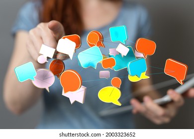 Communication Speak Bubble Digital Concept