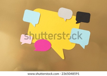 communication speak bubble digital concept papercut