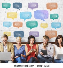 Communication Talking Icon Speech Bubble Concept