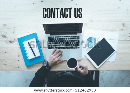 COMMUNICATION TECHNOLOGY BUSINESS AND CONTACT US CONCEPT