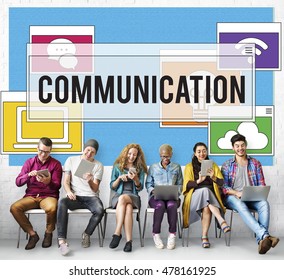 Communication Technology Online Networking Connection Concept