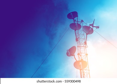 communication tower, high power wifi antenna post hotspot long range digital data transport