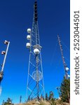 Communication Tower on Big Sky Mountain at the top of Montana Snowbowl N of Missoula, MT 