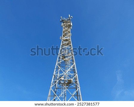 communication tower radio mast with antenna aerial