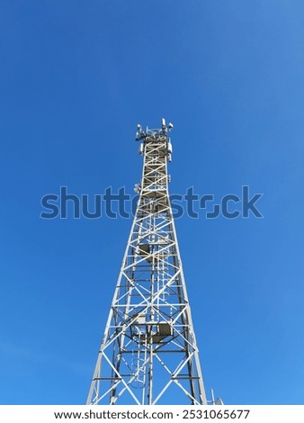 communication tower radio mast with antenna aerial