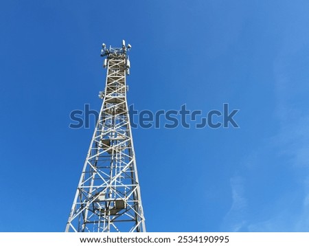 communication tower radio mast with antenna aerial