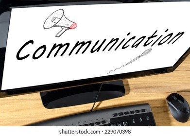 Communication written on a computer screen