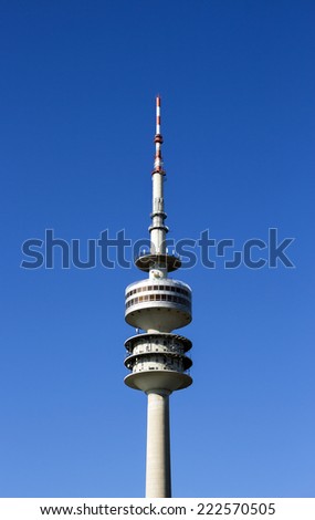 Communications tower near BMW museum, Munchen, Germany.
