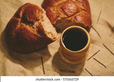 Communion Bread And Wine