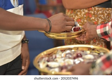Communion drinks shared in African church