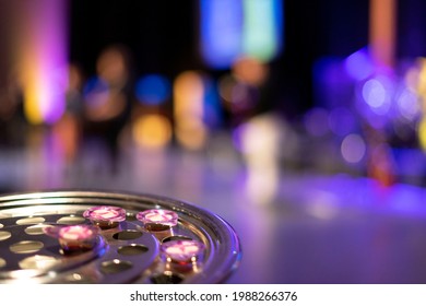 Communion Tray With Blurred Background