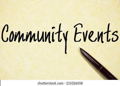 community events text write on paper 