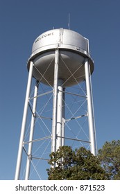 Community Water Tower Word Welcome On Stock Photo 871523 | Shutterstock