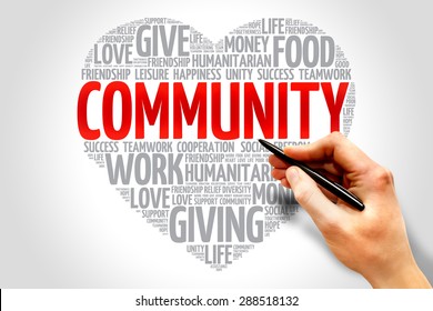 Community Word Cloud Heart Concept Stock Photo 288518132 | Shutterstock