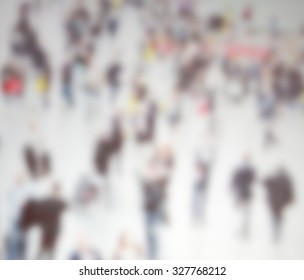 Commuters crowd. Intentionally blurred post production.