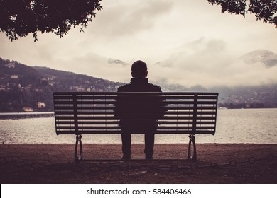 Sad Man Sitting Alone Hd Stock Images Shutterstock