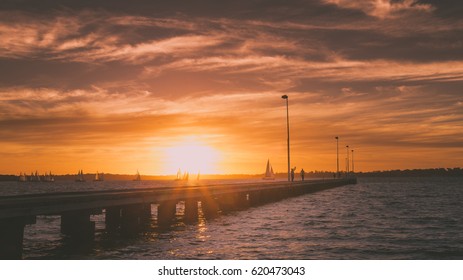 Como Jetty At Sunset, Perth, Australia