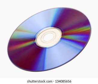 A compact disc isolated on white background.
