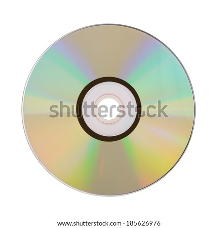 Compact disc isolated on white background. With clipping path.