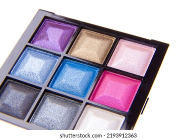Compact Eyeshadow Palette Isolated On White