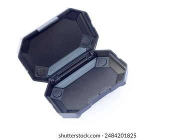 Compact Security: Portable Sturdy Case. This portable black case offers reliable containment for personal effects. Its sturdy build ensures belongings remain undamaged in various conditions.