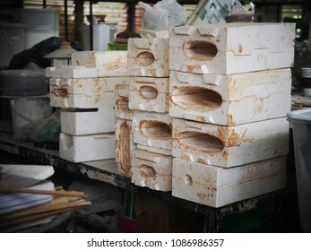 Compact Size Pflaster, Plaster Mould For Ceramic Slip Casting And Others Production Process Made By Students In A Demonstration Factory Workshop Of An Industrial Design School 