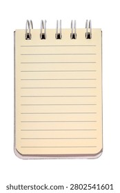 Compact spiral notebook featuring blank ruled paper for organized writing tasks