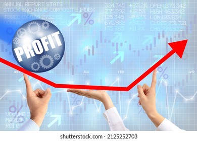 Company Or Business Transformation And Turnaround Concept Process From Low Profit To An Increased Margin And Financial Indicators