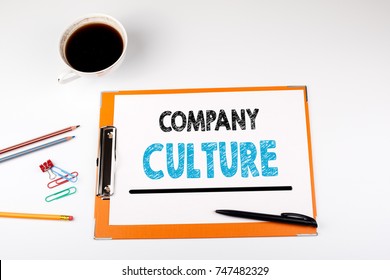 Company Culture, Business Background. Office Desk With Stationery