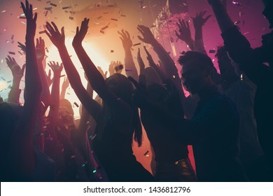 Company Of Nice Attractive Cheerful Cheery Positive Carefree Careless Guys Ladies Gathering Having Fun Vacation Hanging Out Best Summer Corporate Event At New Cool Dark Modern Place