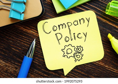 Company Policy Is Shown On The Business Photo Using The Text