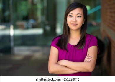 Company Staff Worker Employee Headshot Standing With Arms Folded Typical Average Normal Natural