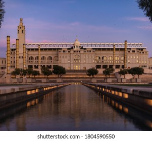 Lluís Companys Olympic Stadium At Sunset - Editorial: Barcelona - Spain; 6 November 2019