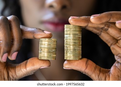 Compare Wage Gap And Tax Differences. Equal Pay - Shutterstock ID 1997565632