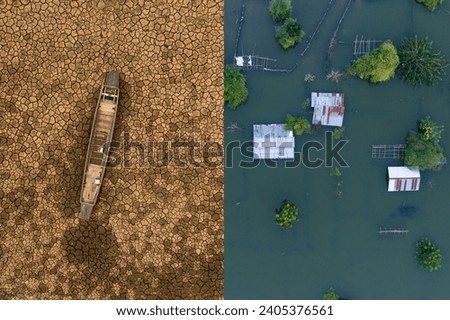 Comparison of Drought and flood metaphor for climate change and extreme weather.