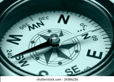 Compass and card cold colord