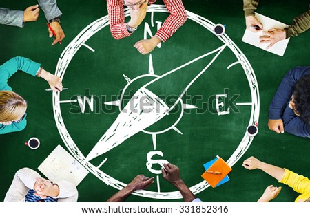 Compass Longitude Latitude Navigation Direction Adventure Concept