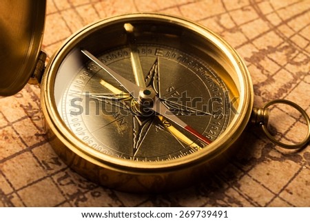 Compass, map, abstract.