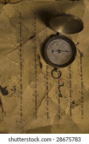 Compass and old letter
