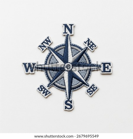Compass Patch on a gray background