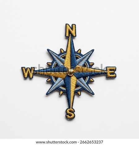 Compass Rose Patch on a white background