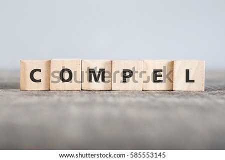 COMPEL word made with building blocks